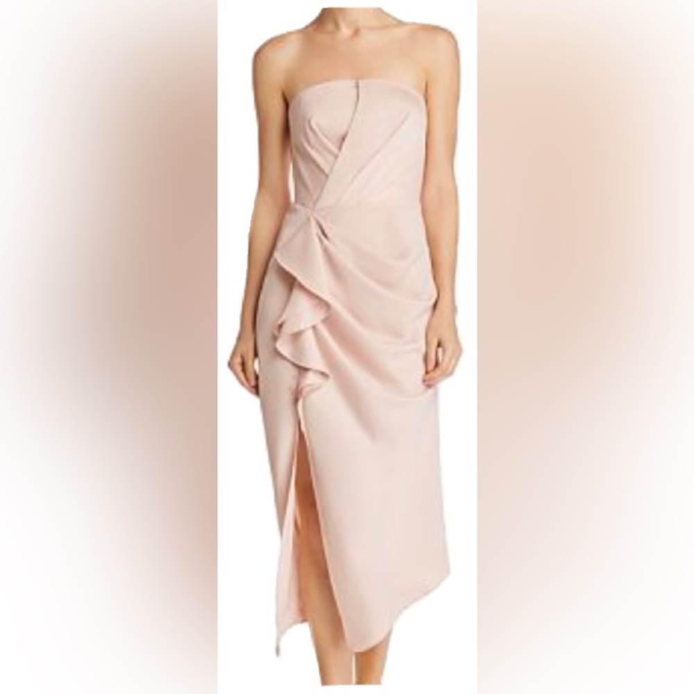 NWT C/MEO Collective strapless dress.